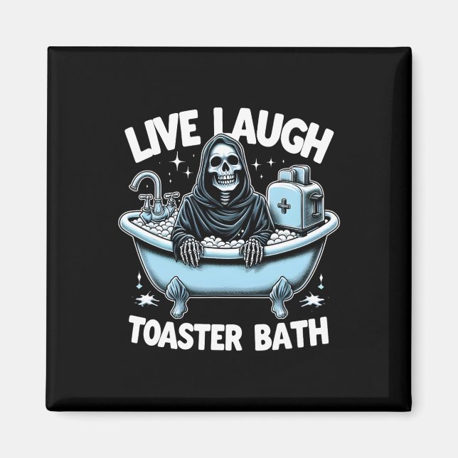 Skeleton Halloween Live-Lagh Toaster Bath Design Magnet (Vorne)