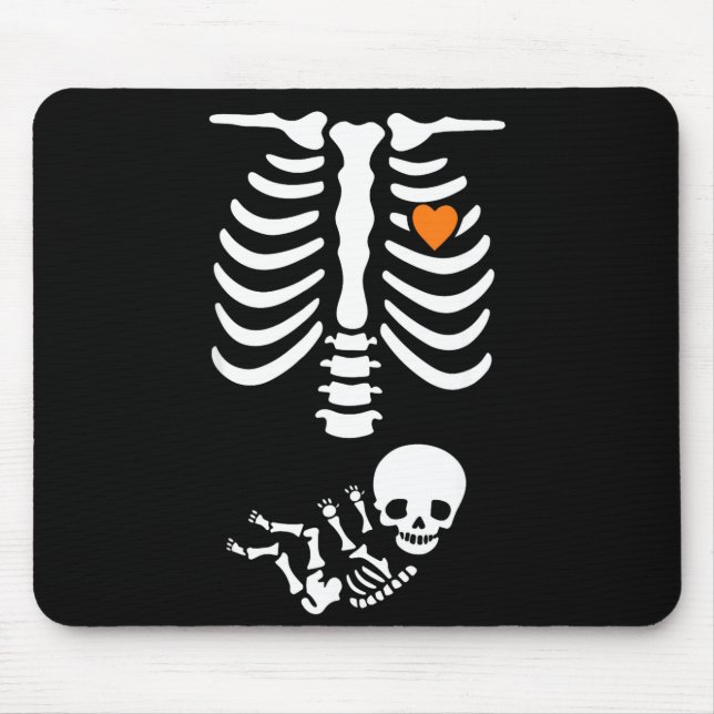 Skeleton Halloween Maternity Funny Pregnancy 2025  Mousepad (Vorne)