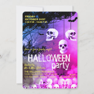 Skeleton Halloween-Party Freaky Night Einladung