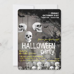 Skeleton Halloween-Party Freaky Night Einladung