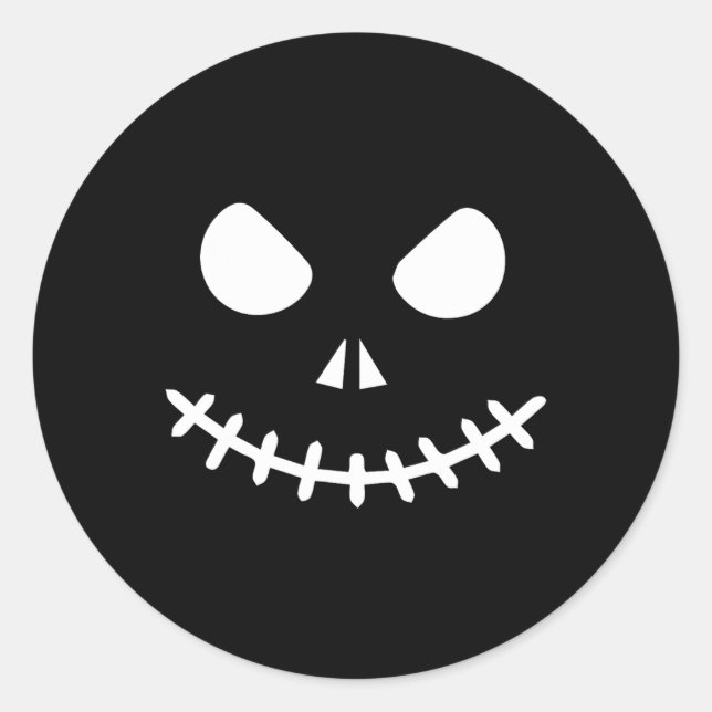 Skeleton Halloween Runder Aufkleber (Vorderseite)