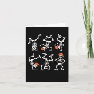 Skeleton Halloween Skull Dance Boys Girls tanzen Karte