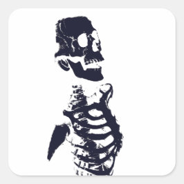 SKELETON HALLOWEEN SQUARE STICKERS