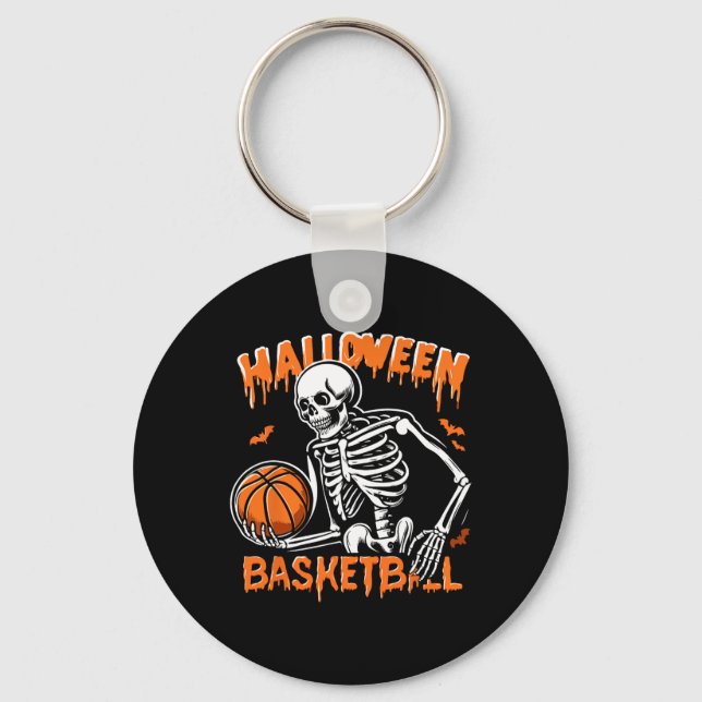 Skeleton Halloween Trick oder Trete Schlüsselanhänger (Vorderseite)
