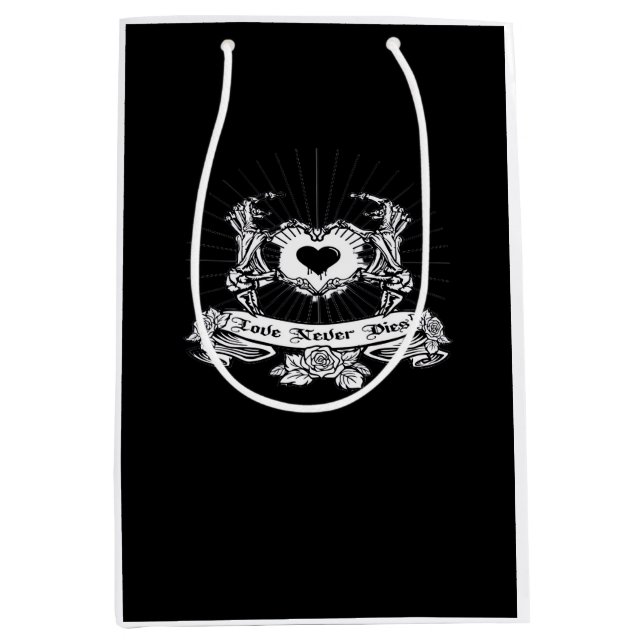 Skeleton Hand Design Classic Mittlere Geschenktüte (Vorderseite)