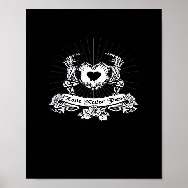 Skeleton Hand Design Classic Poster (Vorne)