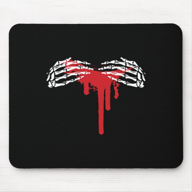 Skeleton Hand Halloween Kostüm Beängstigend Gothic Mousepad (Vorne)