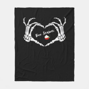 Skeleton Hand Heart Boo Season Classic Fleecedecke