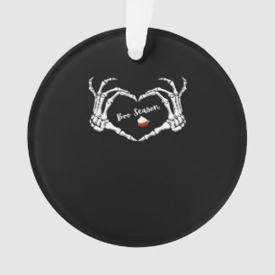 Skeleton Hand Heart Boo Season Classic Ornament