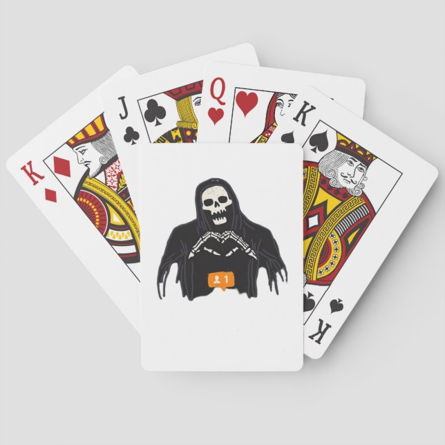 Skeleton Hand Heart Follower Classic Spielkarten (Rückseite)