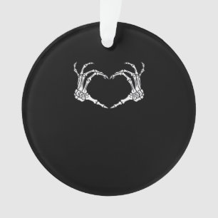 Skeleton Hand Heart Halloween Design Ornament