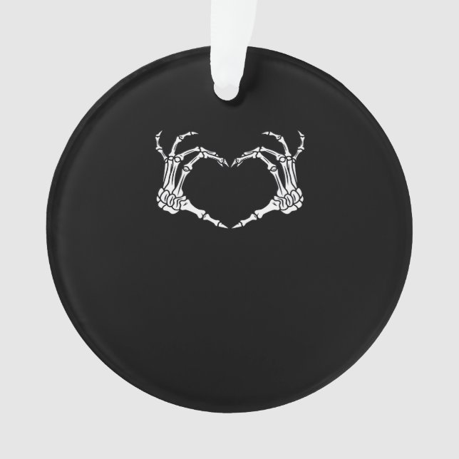 Skeleton Hand Heart Halloween Design Ornament (Vorderseite)