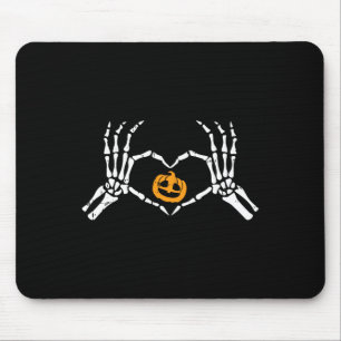 Skeleton Hand Heart Halloween Kostümknochen Pumpki Mousepad