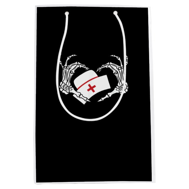 Skeleton Hand Heart Lazy Diy Halloween Kostüm Nur Mittlere Geschenktüte (Vorderseite)
