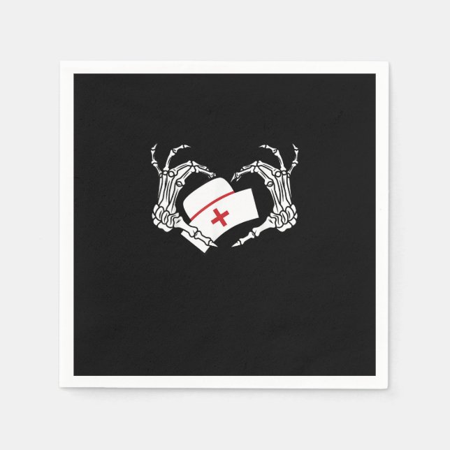 Skeleton Hand Heart Lazy Diy Halloween Kostüm Nur Serviette (Vorderseite)