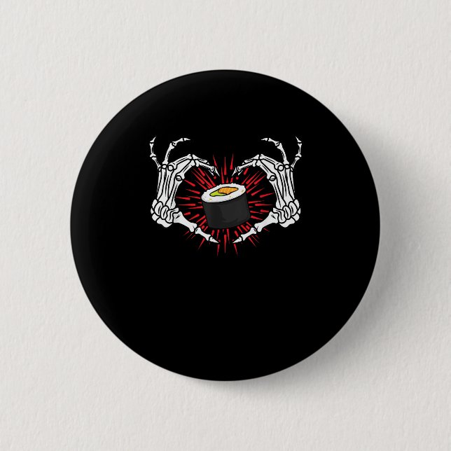 Skeleton Hand Heart Lazy Diy Halloween Kostümkost Button (Vorderseite)