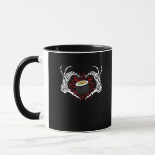 Skeleton Hand Heart Lazy Diy Halloween Kostümkost Tasse