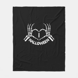 Skeleton Hand Heart Lazy Halloween Kostüm Funny Fleecedecke
