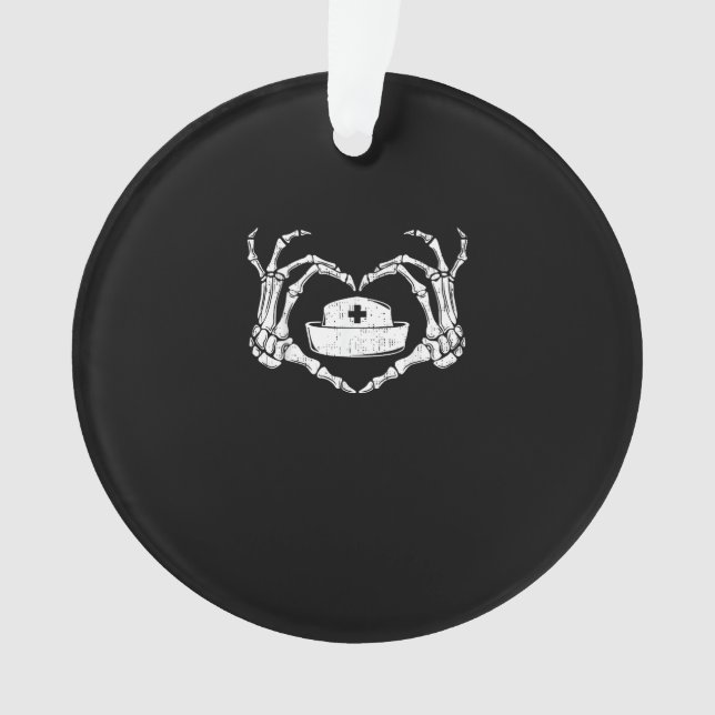 Skeleton Hand Heart Lazy Halloween Kostüm Funny N Ornament (Vorderseite)