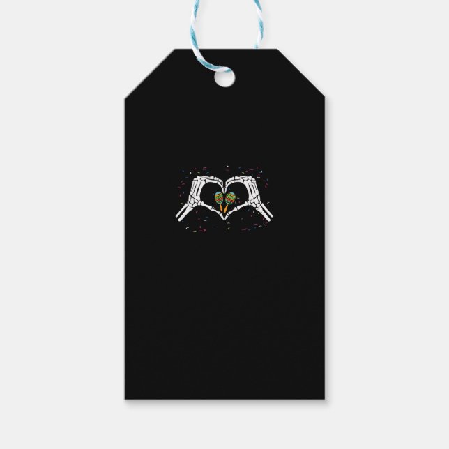 Skeleton Hand Heart Maracas Cinco De Mayo Mexiko Geschenkanhänger (Vorderseite)