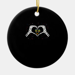 Skeleton Hand Heart Maracas Cinco De Mayo Mexiko Keramik Ornament