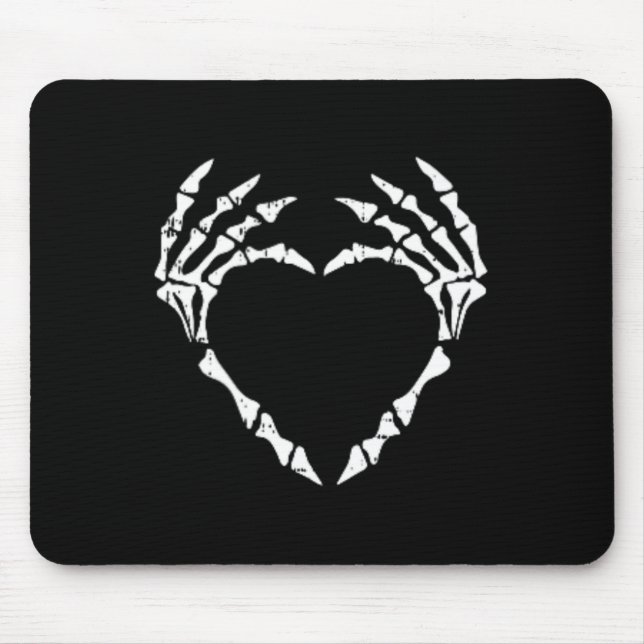 Skeleton Hand Heart Pocket Halloween Kostüm Funny Mousepad (Vorne)