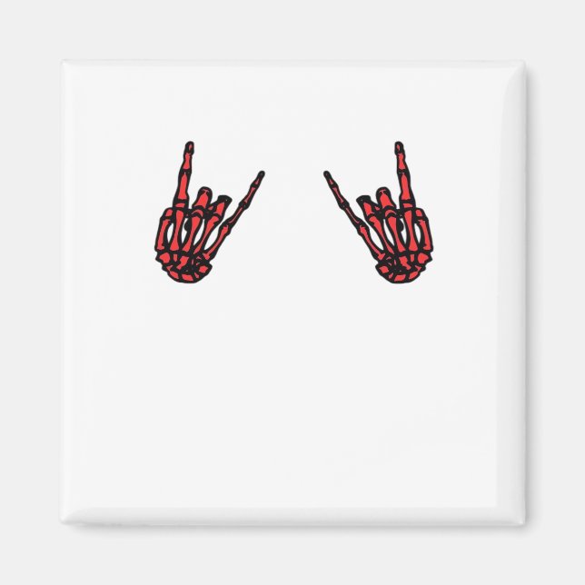 Skeleton Hand Heart Roll & Red Classic Magnet (Vorne)