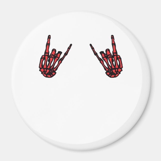 Skeleton Hand Heart Roll & Red Classic Magnet (Vorne)