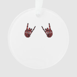 Skeleton Hand Heart Roll & Red Classic Ornament