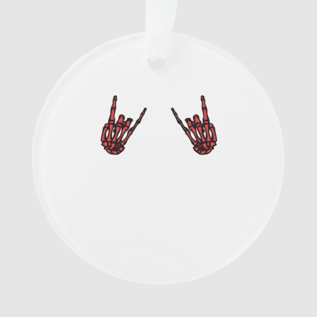 Skeleton Hand Heart Roll & Red Classic Ornament (Vorderseite)