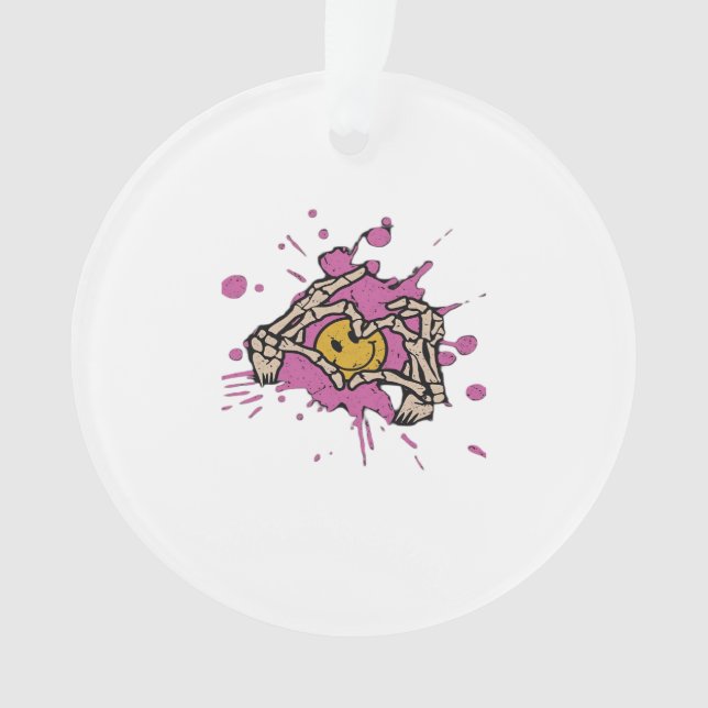 Skeleton Hand Heart Show Classic Ornament (Vorderseite)