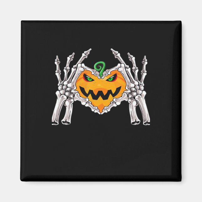 Skeleton Hand Heart Sign Bone Kostüm Magnet (Vorne)