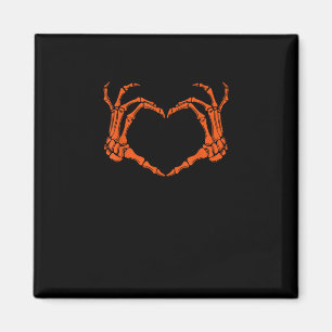 Skeleton Hand Heart Sign Costume Halloween Design Magnet