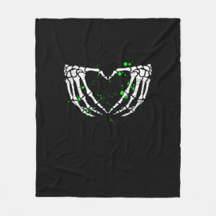 Skeleton Hand Heart Sign Costume Halloween Fleecedecke