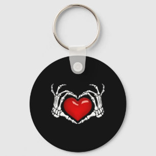 Skeleton Hand Heart Sign Halloween Skelett Hand P Schlüsselanhänger