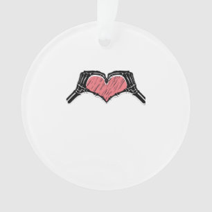 Skeleton Hand Heart Sign Valentinstag Classic Ornament