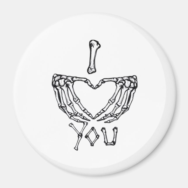 Skeleton Hand Herzmachen Magnet (Vorne)