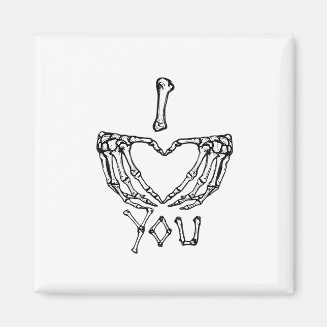 Skeleton Hand Herzmachen Magnet (Vorne)