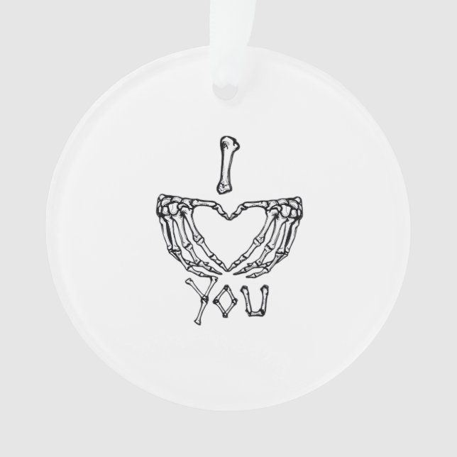 Skeleton Hand Herzmachen Ornament (Vorderseite)
