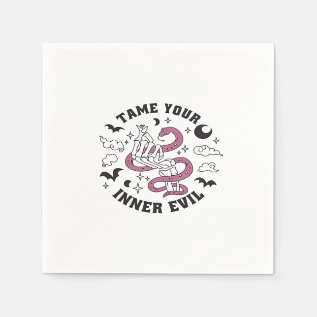 Skeleton Hand Herzmachen Serviette (Vorderseite)