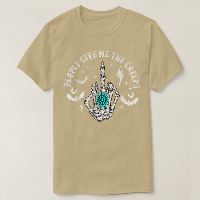 Skeleton Hand Leute geben mir die Piepser Funny Ha T-Shirt (Design vorne)