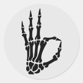 Skeleton Hand OK Gesture Sticker