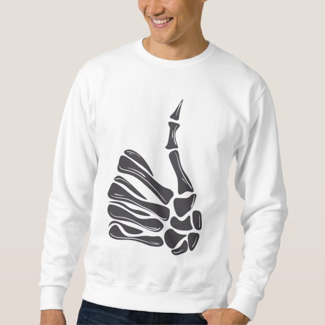 Skeleton Hand Thumbs Up Sweatshirt (Vorderseite)