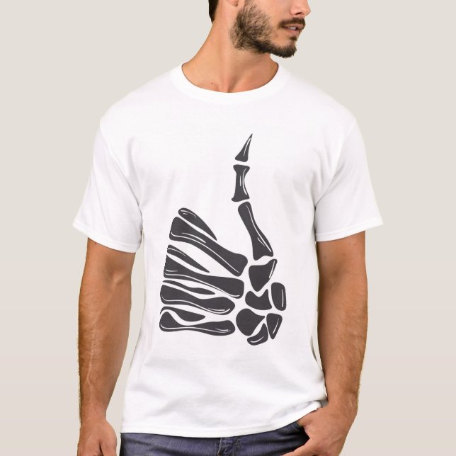 Skeleton Hand Thumbs Up T-Shir T-Shirt (Vorderseite)
