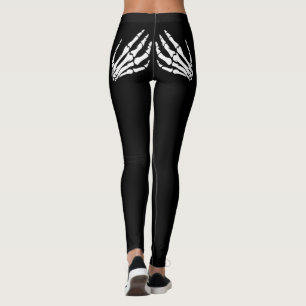 Skeleton Hands Berühren Hintern Halloween Leggings
