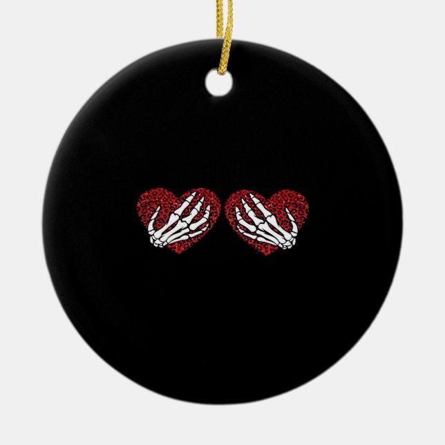 Skeleton Hands Classic Keramik Ornament (Vorne)