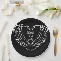 Skeleton Hands Fall Paare Dusche bis zum Tod
