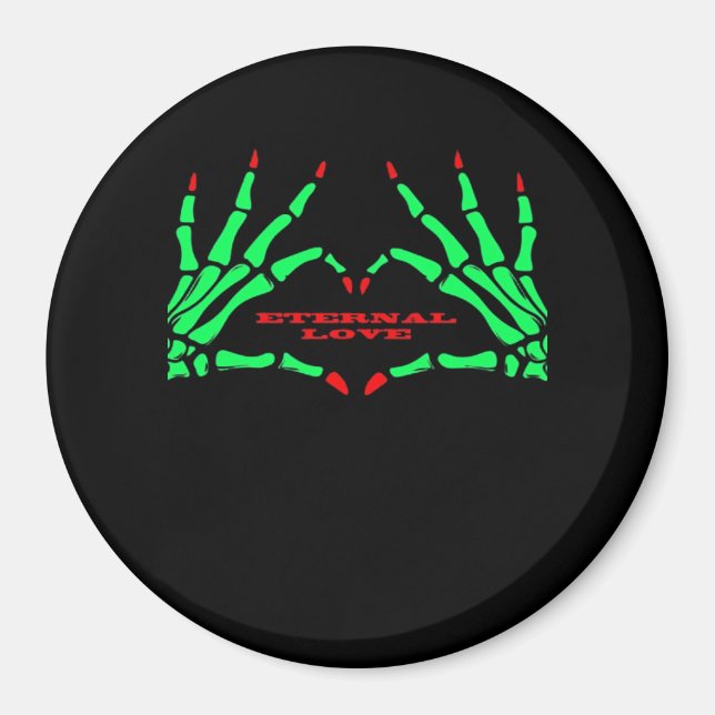 Skeleton Hands - Funny Halloween Magnet (Vorne)