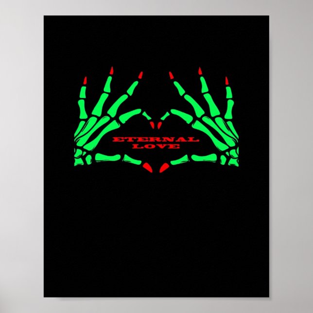Skeleton Hands - Funny Halloween Poster (Vorne)