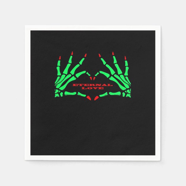 Skeleton Hands - Funny Halloween Serviette (Vorderseite)